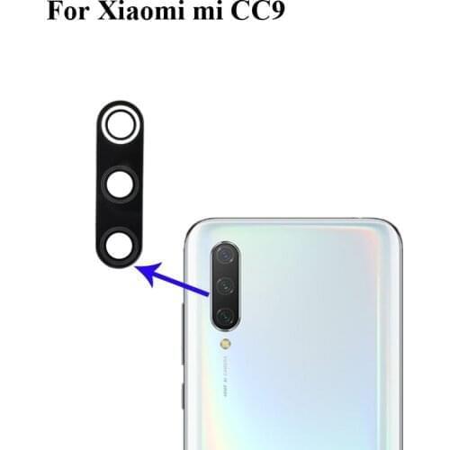 2PCS High quality For Xiaomi Mi CC9 CC 9 Back Rear Camera Glass Lens test good for Xiaomi Mi CC9 Micc9 Replacement Parts