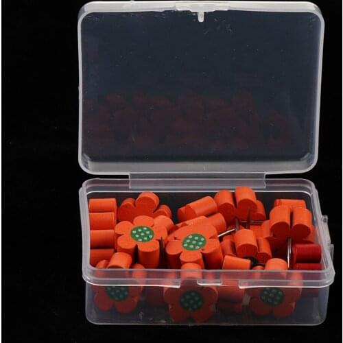 20pcs Pack Map Push Pins Thumb Tacks for Bulletin / Cork Boards, Flower Pattern