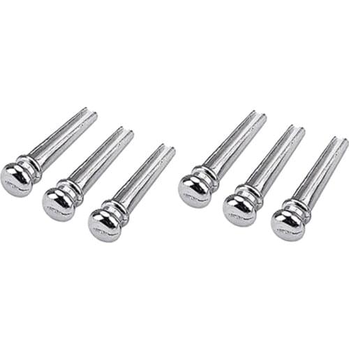 24BD 6Pcs Electric Guitar Bass Replacement Parts Guitar Body Neck Fixed Mounting Screws Ferrules Bushings Bolts Silver