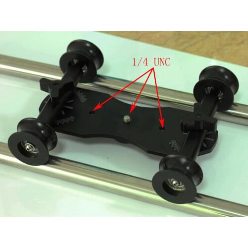 DIY DSLR Video Camera U groove wheel Table Top Compact Dolly Kit for 5D II 5DIII 5D 7