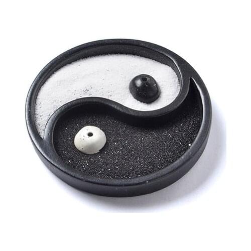 Feng Shui Yin Yang Taiji Bagua Sand Plate Sand Tray Home Decoration 9.6*9.6*1.4CM