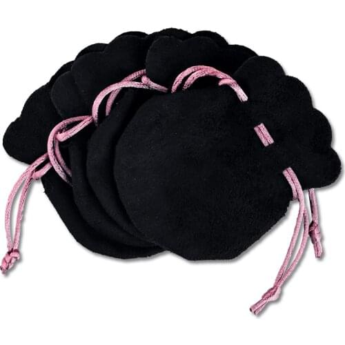 GPY Pink Ribbon Flannel Bag Pouch For Bead Charm Earrings Necklace jewellery organizer Packaging Jewelry Organizer Joyero gift