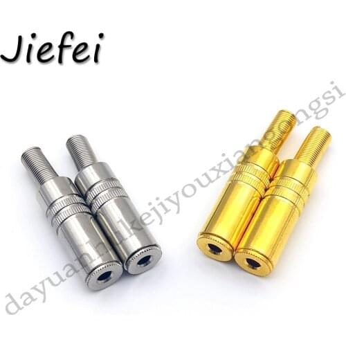 1pcs Smooth gold Silver Jack 3.5 Audio female jack 1/8 3.5mm 3 pole Stereo socket Gold Plated Wire Connector Earphone DIY