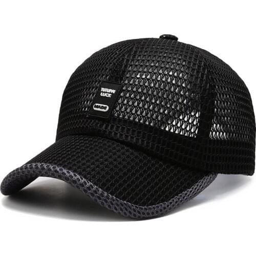 2021 New Adjustable Running Cap Men Mesh Baseball Cap Snapback Hat Summer Hip Hop Fitted Cap Hats For Male Women