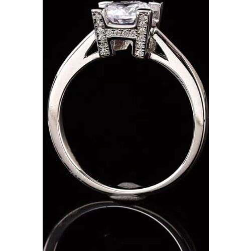 S925 Sterling Silver Moissanite Ring WH Letter Engagement Rings Female Vintage 1ct White D Color Fine Jewelry