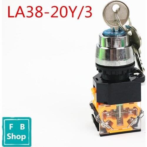 LA38 20Y3 LA38-20Y/3 LA38-20Y3 Key rotary switch 3 position push button switch
