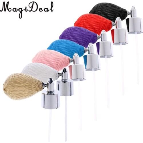 MagiDeal Hot sale Portable travel Vintage Glass Bottles Silver Cap Short Spray Atomizer Pump 18mm high quanlity