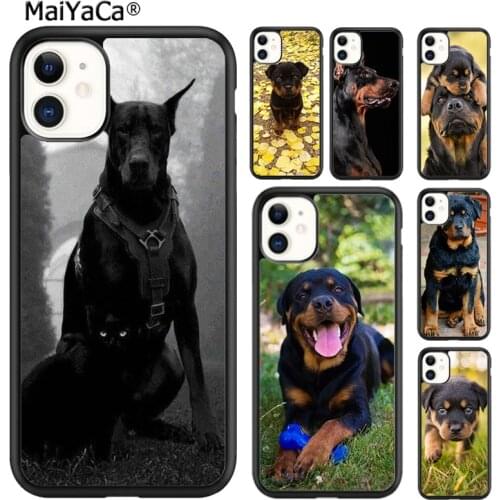 MaiYaCa Rottweiler Beautiful Big Dog Phone Case Cover For iPhone SE 6s 7 8 plus X XR XS 11 12 pro max Samsung S7 S8 S9 S10 shell