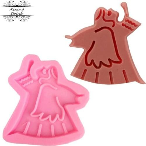 Mini Angel shaped silicone mold chocolate fudge mold cake decoration biscuit baking tool