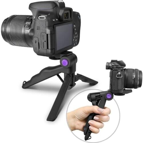 Mini Tripod Tabletop Stand w/ Soft Pistol Grip fr DSLR, Audio Recorder and Video