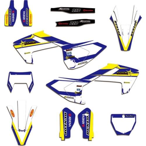 Motorcycle Graphic Decals Sticker Kit Deco For Husqvarna 125 250 350 450 TE FE 2017-2019 FC TC FS TX FX 2016 2017 2018