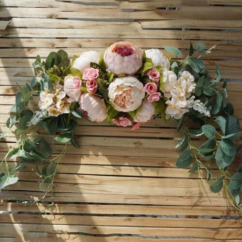 Artificial Flower Wreath Door Threshold Garland Home Wedding Party Wall Decor
