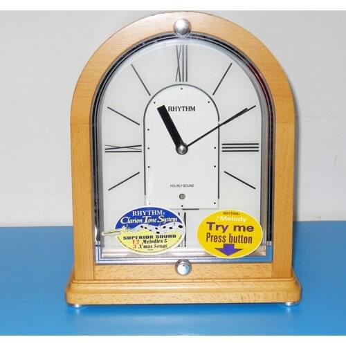 CLARION TONE SYSTEM 12 MELODIES MUSIC HOURLY CHIMING HIGH QUALITY TABLE CLOCK EUROPE BRIEF WOODEN MUTE QUARTZ DESKTOP CLOCK