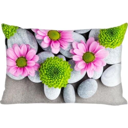 Custom Spa Stone Pillow Cover Rectangle Zippered Classic Fashion 50X75cm Two sided Prints Pillow Case