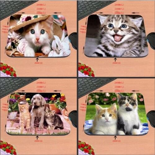 Lovely Cat New Arrival Top Selling Print 18*22cm/25*20*cm/25*29cm Rubber Mouse Pad Computer Gaming Mouse Pad Gamer Play Mats