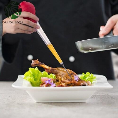 Durable Poultry Meat Dripping Oil Seasoning Tube Practical Turkey Baster Turkey Needle Spice Pump Kitchen Flavouring Tools