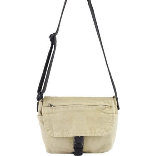 Simple And Fashionable Canvas Bag Washing Old Postman Bag Net Red Trend One Shoulder Messenger Bag