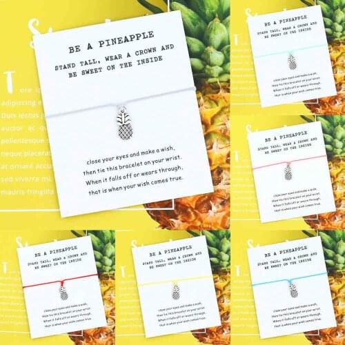 Be A Pineapple Bracelet Pineapple Charm Red String Adjustable Bracelets for Women Men Pineapple Jewellery