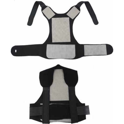 Unisex Adjustable Back Posture Corrector Brace Back Shoulder Support Belt Posture Correction Belt for Men Women Black M L XL
