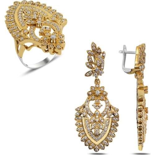 Silver 925 Sterling Zircon Cubic Zirconia Authentic Set