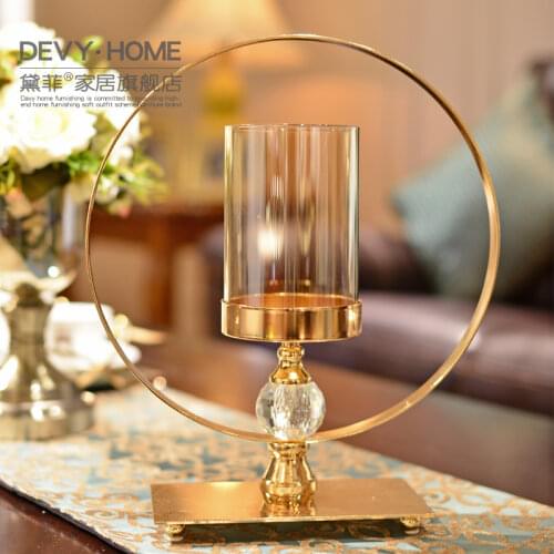 Nordic Creative Glass Candle Stand Gold Candle Holder Wedding Candlestick Table Ornaments Decor Bougeoir Christmas Gifts FC258