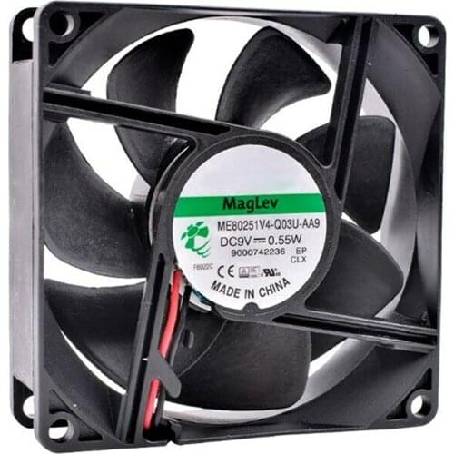 Replacement ME80251V4-Q03U-AA9 9V 0.55W Cooling Fan 8CM Magnetic Suspension Cooling Fan