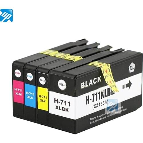UP Compatible Ink Cartridge Replacement for HP 711 711XL ink Cartridge 4 Pack Worked with HP Designjet T120 T520 Printer