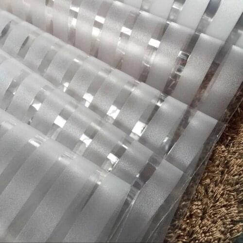 Stripe Pattern Window Film Static Cling Non Toxic Reusable Remoable Durable Multi-Size Heat-Control Frosted Home Decoration