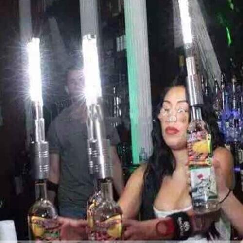 Colorful LED light Flash Cold Fireworks Sticks Glowing Strobe Fade Smooth Stick Champagne Wine Stoppers Bars Even Party Supplier