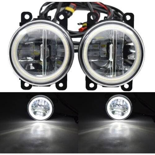LED Angel Eye foglight Daytime Running Lights for Fiat Ducato 250/290 for Fiat 500 Panda Punto Sedici 12V H11 Fog Lamp foglamps