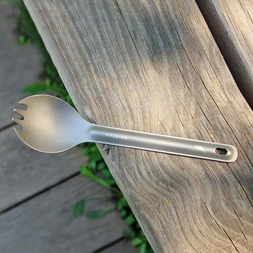 TOAKS Titanium Spork Ultralight Portable Outdoor Picnic and Household Dual-Use Tableware Spoon 162mm 12.5g SLV-04 Dropshipping
