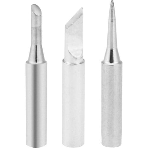 1pc 3Types Avaliable Soldering Iron Tip Welding Station Pure Copper Solder Iron Head Replacement Tool Soldering Work Accessory