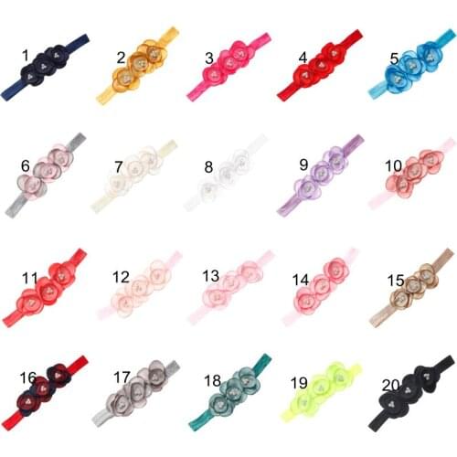 Yundfly Chic Clover Pearl Baby Headband Burning Edge Flower Kids Girls Handmade Hairband Children Headwear Photoshoot