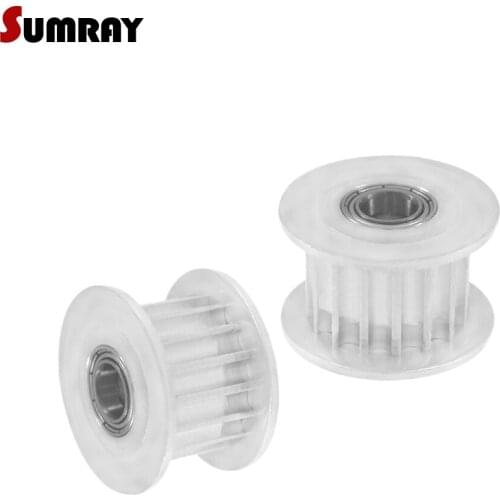 SUMRAY XL Idler Pulley 16T Tooth Belt Idler Pulley with teeth Bore 3/4/5/6/7/8/9mm Width 11mm Synchronous Pulley Wheel 2PCS