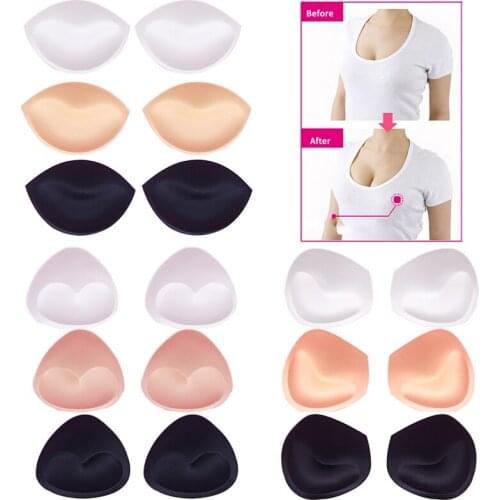 Female Women Sponge Bra Pad for Bikini Swimsuit Breast Push Up Cup Removeable Enhancer Bra Pads Intimates Accessories 1Pair