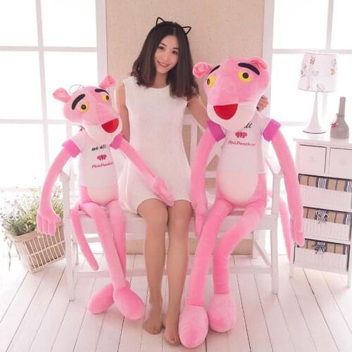 1Pcs 60-130cm Pink Panther Stuffed Plush Toy Big Panther Dolls Leopard Plush Dolls for Teenagers Very Soft Good Quality