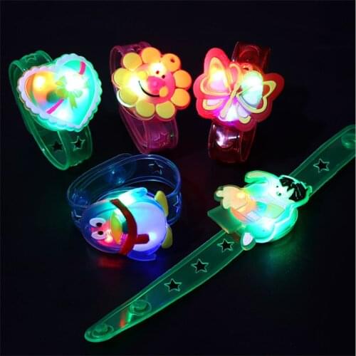 1PC Novelty Children Watch Strap With Luminous LED Lights Creative Bracelet Watch Kid Gifts Glow Party Flash Wrist Luminous Toys