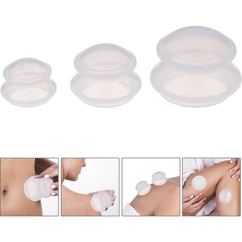 1PCS New Silicone Massage Cups Anticellulite Cups Set Vacuum Cup Set Massageador Facial Massage Cups Facial Suction Cups