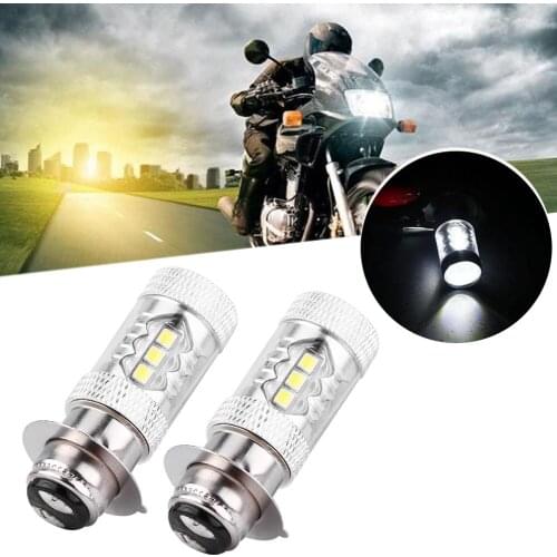 16LED 80W Motorcycle Super Bright Conversion LED Headlight Light Bulb Daytime Running Lights 360 Degree Beam Angle