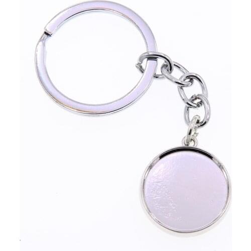 2pcs double-sided cabochon blank keychain 20mm pendant base, used for keychain pendant DIY jewelry making handmade crafts