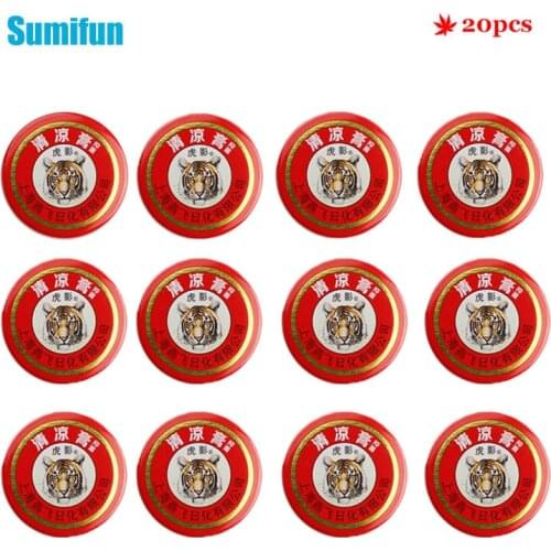 20Pcs Only $3.59 Tiger Balm Cooling Oil Refreshing Relieving Headache Dizziness Cold Mosquito Bites Anti Itch Body Care Plaster
