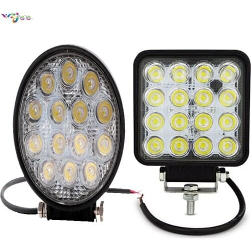4.2/4 Inch 48W/42w DC 12V 24V Car LED Work Light Lamp Beam Offroad Boat Car Motorcycle SUV Night Driving Lighting Square Round