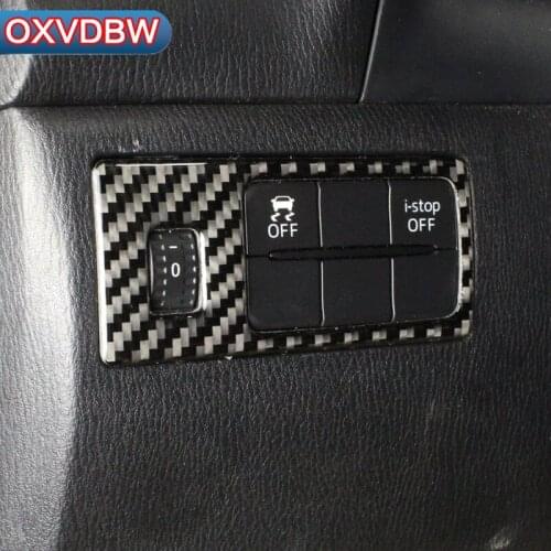 For MAZDA 3 Axela accessories Headlamp adjustment decorate carbon fiber automotive interior trim stickers 2014 2017 2018