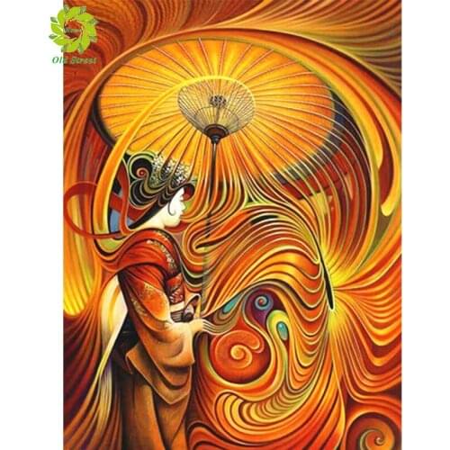 OSH Needlework DIY 5D Diamond Painting Cross Stitch Full Diamond Embroidery Abstract woman Pattern Rhinestone Pasted Painting