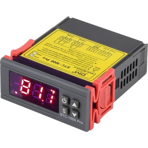 STC-1000 PRO AC 110V 220V LED Digital Temperature Humidistat Controller NTC Probe 10K 1% 3950 for Incubator Refrigerator