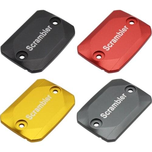 CNC Aluminum Motorcycle Brake Fluid Fuel Reservoir Tank Cap Cover For Ducati SCRAMBLER 2014-2019