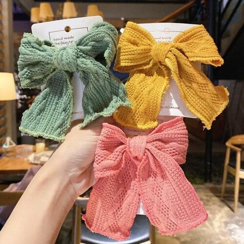 2020 Autumn And Winter women girls Elegant sweet ornament hair clips lady soft cotton hairpins female fashion hair accessories