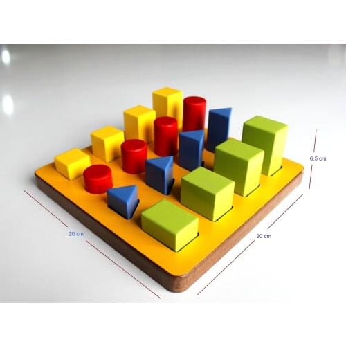 Geometric Blocks for Kids Educational Learning Shape and Color Montesorri Toddler Early Toy Gift Rehabilitation to Children