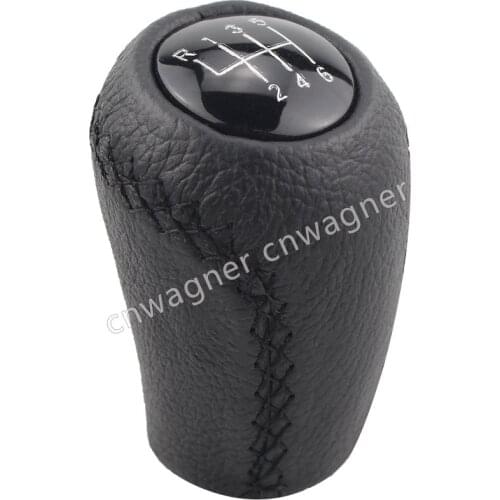 5 6 Speed Leather Chorme Gear Shift Knob for Mazda 3 5 6 Series for Mazda MX-5 CX-7 Coche GearShift Shifter Lever Stick Pen