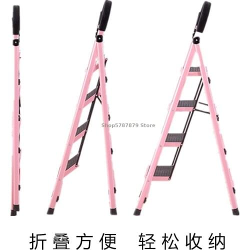 Ladder Dormitory Ladder Upper Stairs Folding Simple Supermarket Loading Ladder Multi Function Indoor Household